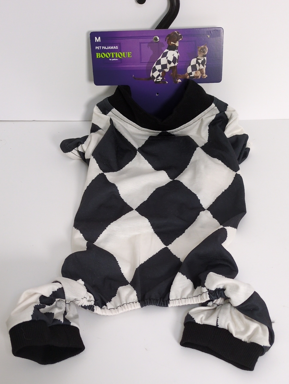 NWT Bootique Medium Harlequin Diamond Pet Pajamas Halloween Dog Jumpsuit Petco